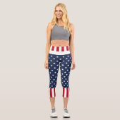 Leggings Capri Drapeau américain (Recto)