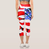 Leggings Capri Drapeau américain (Verso)