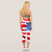Leggings Capri Drapeau américain (Verso)