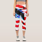 Leggings Capri Drapeau américain (Recto)