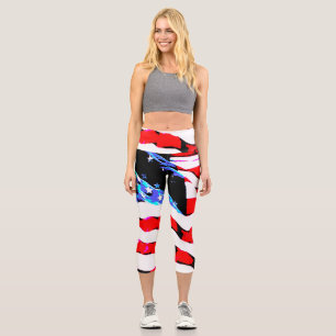 Leggings Capri Drapeau américain