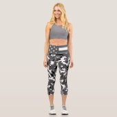 Leggings Capri Drapeau américain Camion militaire d'hiver (Recto)