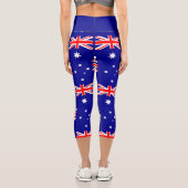 Leggings Capri Drapeau australien patriotique (Verso)