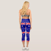Leggings Capri Drapeau australien patriotique (Verso)