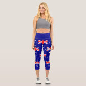 Leggings Capri Drapeau australien patriotique (Recto)