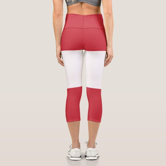 Leggings Capri Drapeau autrichien (Verso)