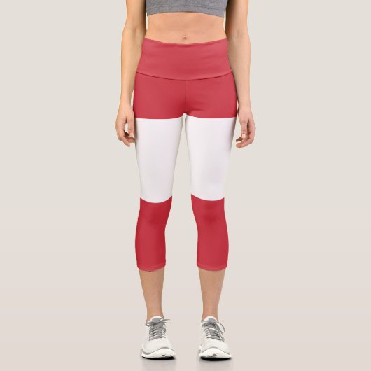 Leggings Capri Drapeau autrichien (Recto)