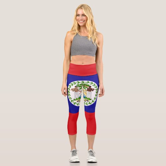 Leggings Capri Drapeau bélizien (Recto)