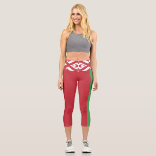Leggings Capri Drapeau Biélorusse Patriotique