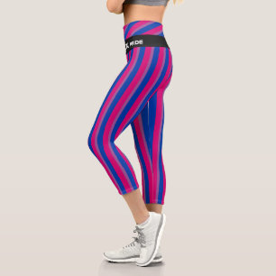 Leggings Capri Drapeau bisexuel communauté de fierté / drapeau 