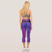 Leggings Capri Drapeau bisexuel communauté de fierté / drapeau ge (Verso)