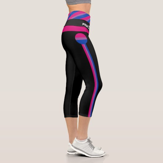 Leggings Capri Drapeau bisexuel et communauté de fierté /drapeau  (Droite)