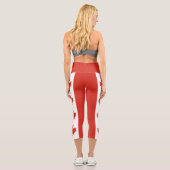 Leggings Capri Drapeau canadien patriotique (Verso)