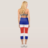 Leggings Capri Drapeau civil du Costa Rica (Verso)