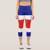 Leggings Capri Drapeau civil du Costa Rica (Recto)