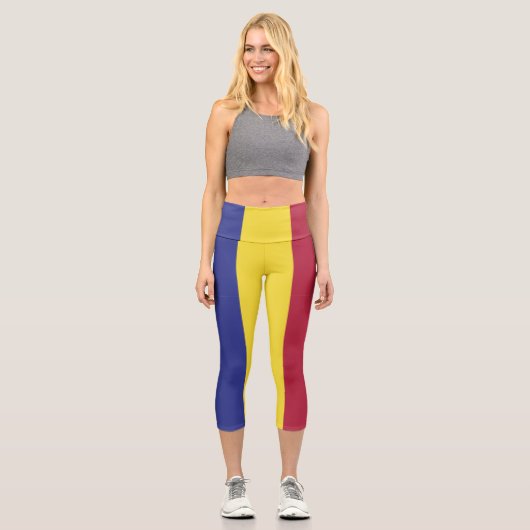 Leggings Capri drapeau d'Andorre (Recto)