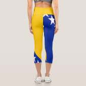 Leggings Capri Drapeau de Bosnie-Herzégovine patriotique (Verso)