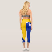 Leggings Capri Drapeau de Bosnie-Herzégovine patriotique (Verso)