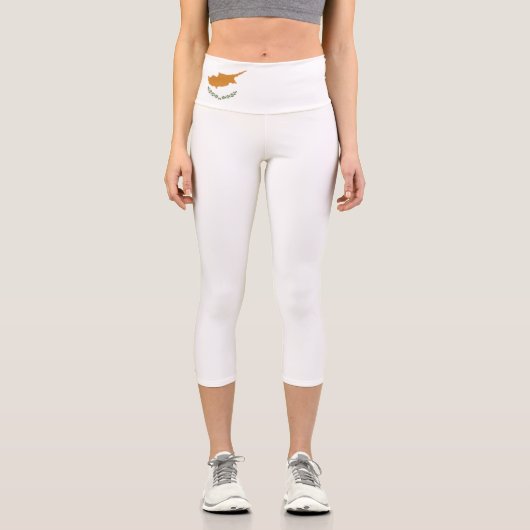 Leggings Capri Drapeau de Chypre (Recto)