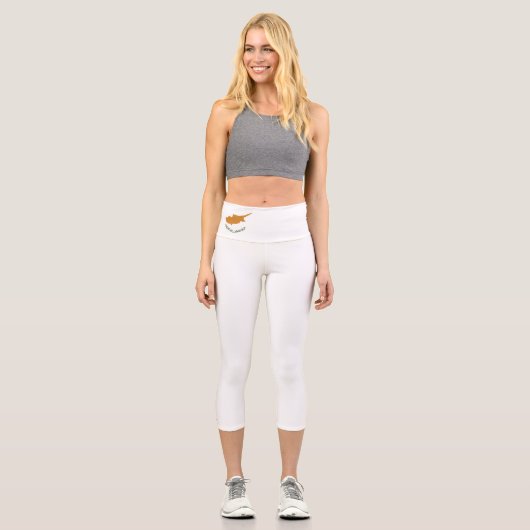 Leggings Capri Drapeau de Chypre (Recto)
