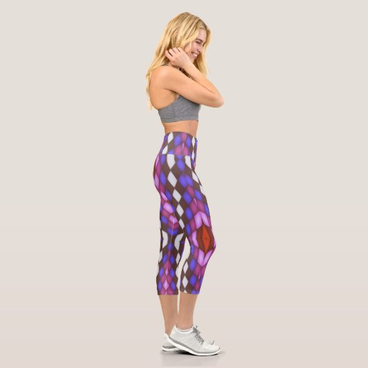Leggings Capri drapeau de course (Droite)