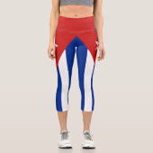 Leggings Capri Drapeau de Cuba (Recto)