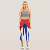 Leggings Capri Drapeau de Cuba (Recto)