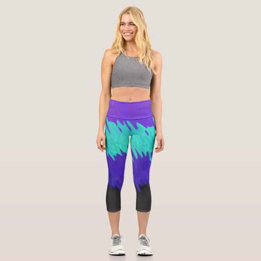 Leggings Capri Drapeau de fierté Alexigender Abstrait Squiggly Tr (Recto)
