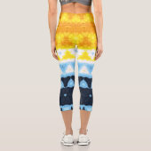 Leggings Capri Drapeau de fierté Boho Groovy Géométrique Abstrait (Verso)