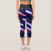 Leggings Capri Drapeau de fierté de jeu de chiots de SlipperyJoe (Verso)