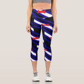 Leggings Capri Drapeau de fierté de jeu de chiots de SlipperyJoe (Recto)