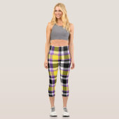 Leggings Capri Drapeau de fierté éclectique boho non binaire à ca (Recto)
