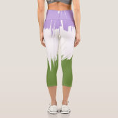 Leggings Capri Drapeau de fierté Genderqueer abstrait ZigZag épic (Verso)