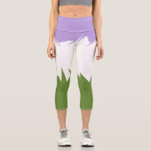 Leggings Capri Drapeau de fierté Genderqueer abstrait ZigZag épic (Recto)