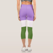 Leggings Capri Drapeau de fierté genderqueer de SlipperyJoe lavan (Verso)