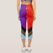 Leggings Capri Drapeau de fierté Progress Pride de SlipperyJoe si (Verso)