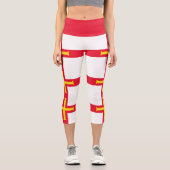 Leggings Capri Drapeau de Guernesey (Recto)