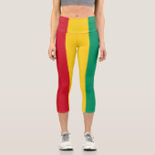 Leggings Capri Drapeau de Guinée (Recto)