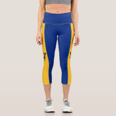 Leggings Capri Drapeau de la Barbade patriotique (Recto)