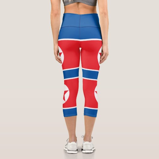 Leggings Capri Drapeau de la Corée du Nord (Verso)