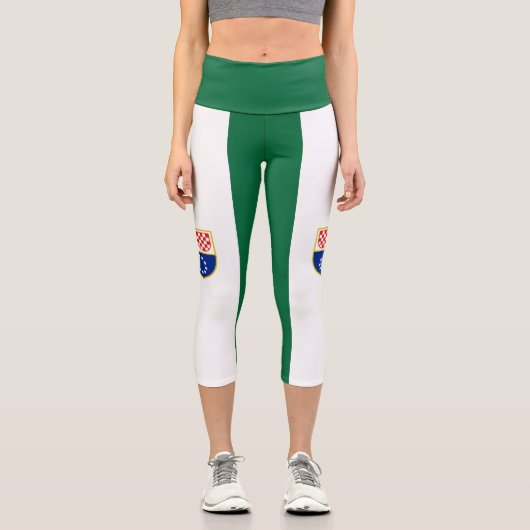 Leggings Capri Drapeau de la Fédération de Bosnie (Recto)