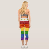 Leggings Capri Drapeau de la Fierté arc-en-ciel LGBT Parties scin (Verso)