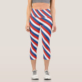 Leggings Capri Drapeau de la France patriotique (Recto)