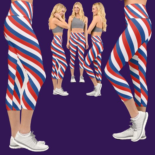 Leggings Capri Drapeau de la France patriotique