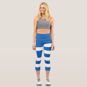 Leggings Capri Drapeau de la Grèce (Recto)