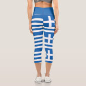 Leggings Capri Drapeau de la Grèce (Verso)