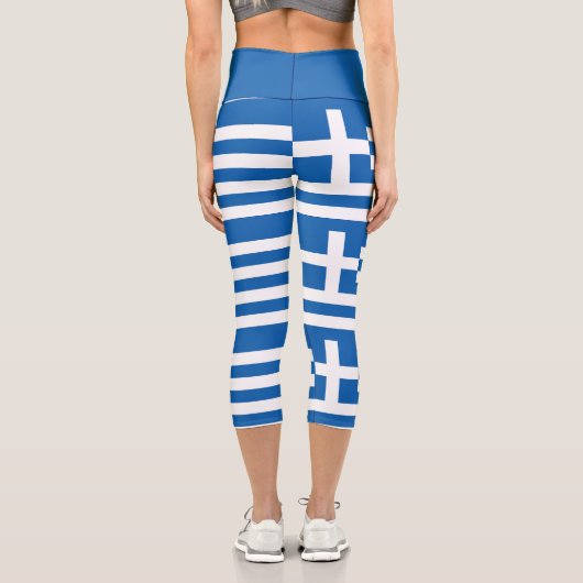 Leggings Capri Drapeau de la Grèce (Verso)