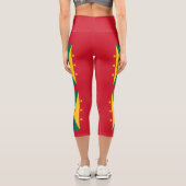 Leggings Capri Drapeau de la Grenade (Verso)