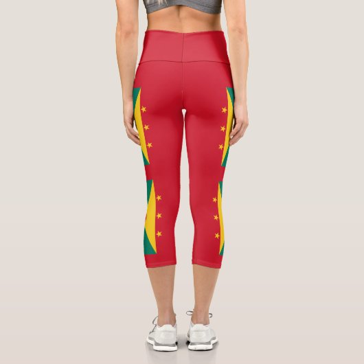 Leggings Capri Drapeau de la Grenade (Verso)