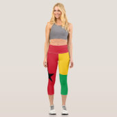 Leggings Capri Drapeau de la Guinée Bissau (Recto)